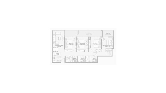 Property floor plan, 4 bedrooms in PLAZA 2 BY REPORTAGE No. 11009 (2D)