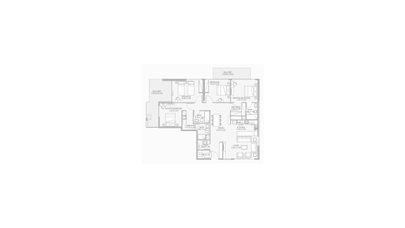 Property floor plan, 4 bedrooms in PLAZA 2 BY REPORTAGE No. 11010 (2D)